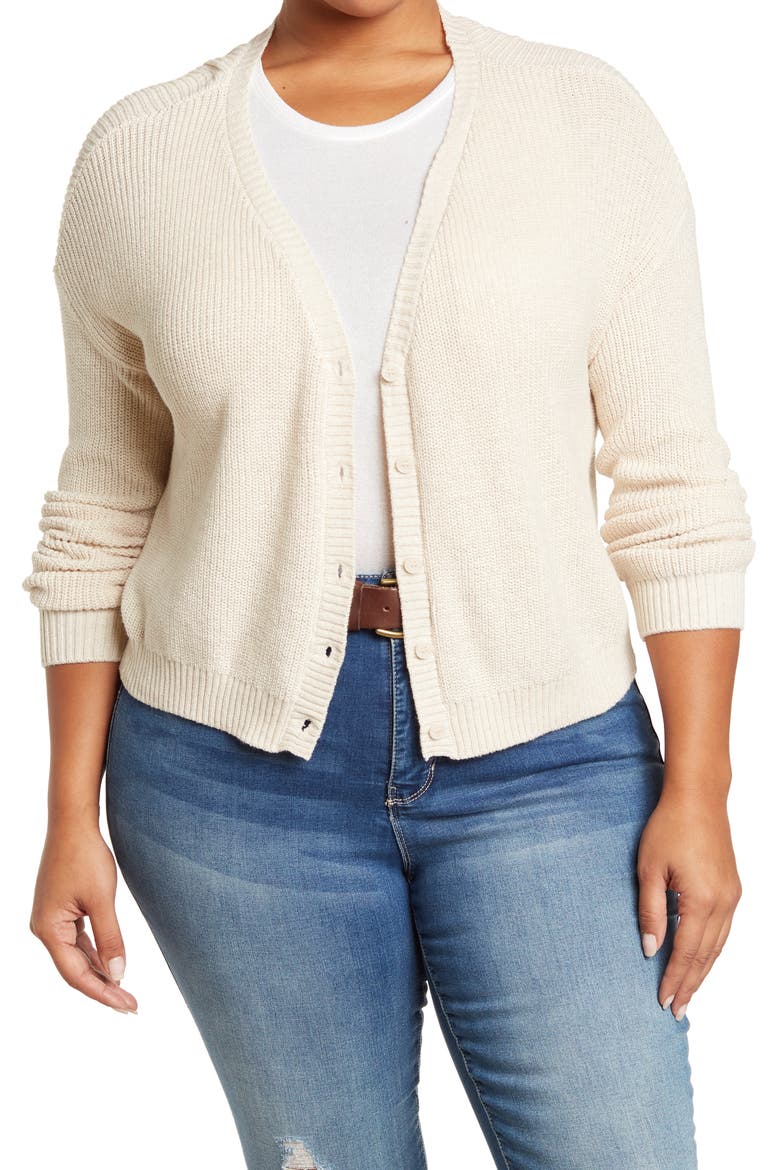 Lightweight Easy Cardigan, Main, color, BEIGE OATMEAL LIGHT HEATHER