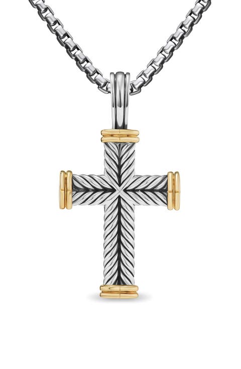 Men's Chevron Cross Pendant, 33.5mm