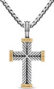 David Yurman Men's Chevron Cross Pendant, 33.5mm