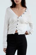 MANGO Button Front Cardigan
