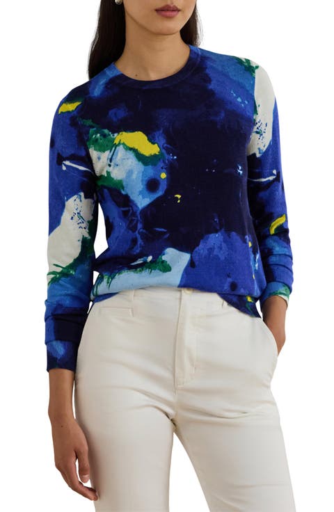 Print Crewneck Sweater (Petite)
