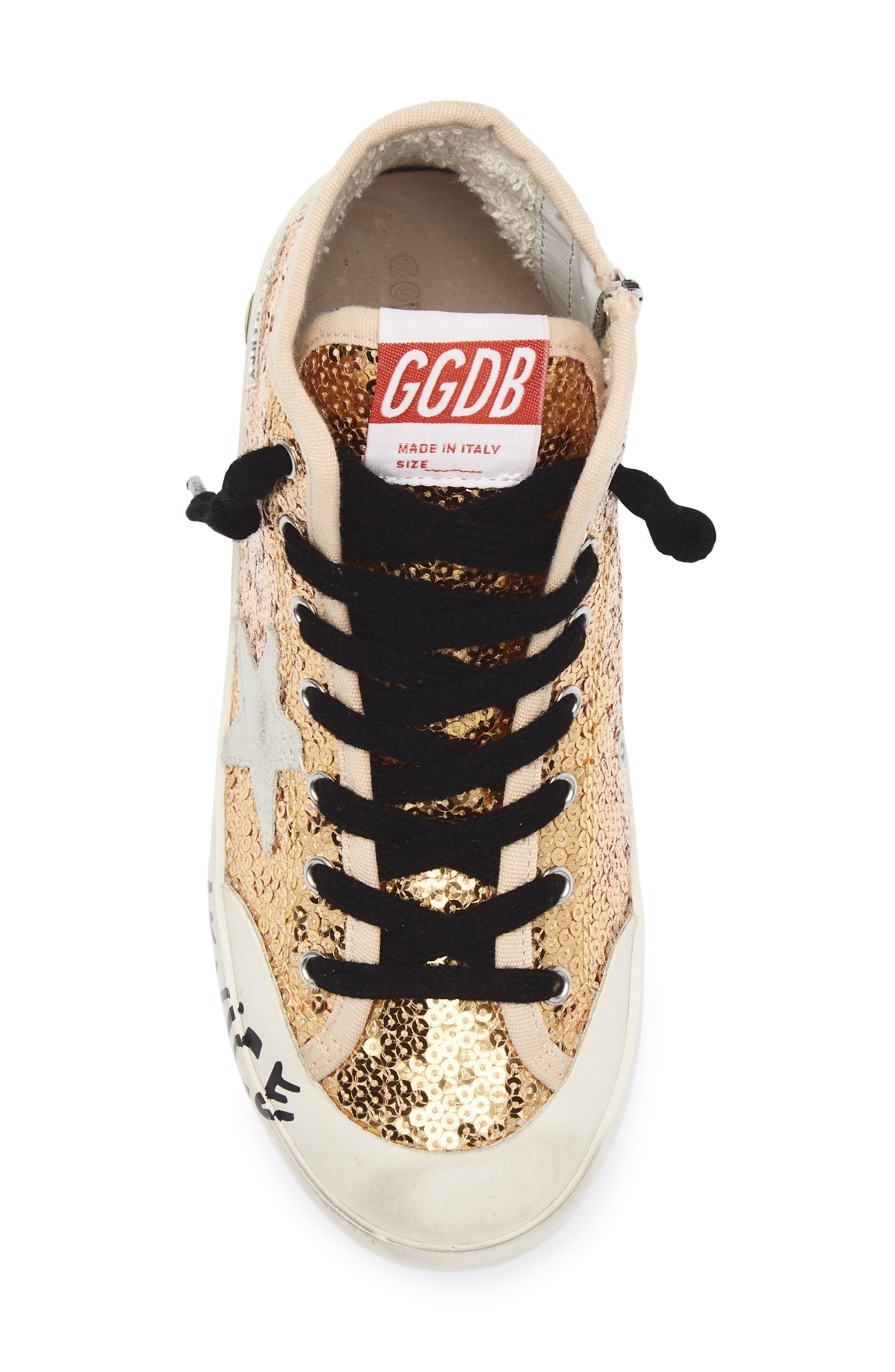 Golden Goose Kids' Francy Penstar Sequin High Top Sneaker, Alternate, color, Gold/ Ice/ Bluette