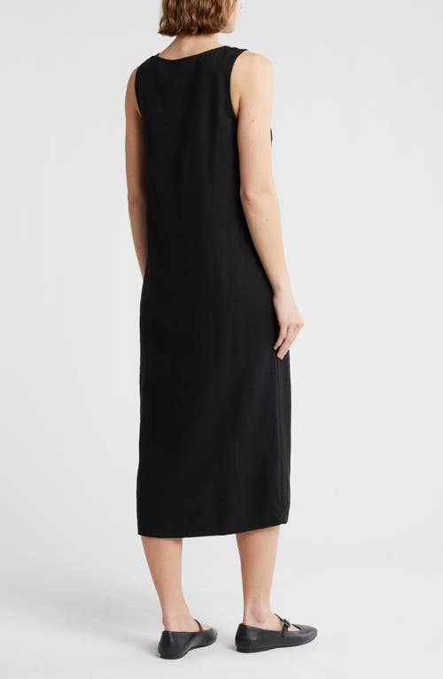 Shop Melrose And Market Button Front Midi Dress In Black