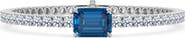 HauteCarat Lab Created Diamond & Sapphire Birthstone Tennis Bracelet