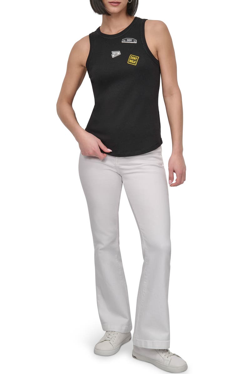 DKNY Pins & Patches Knit Tank, Alternate, color, 