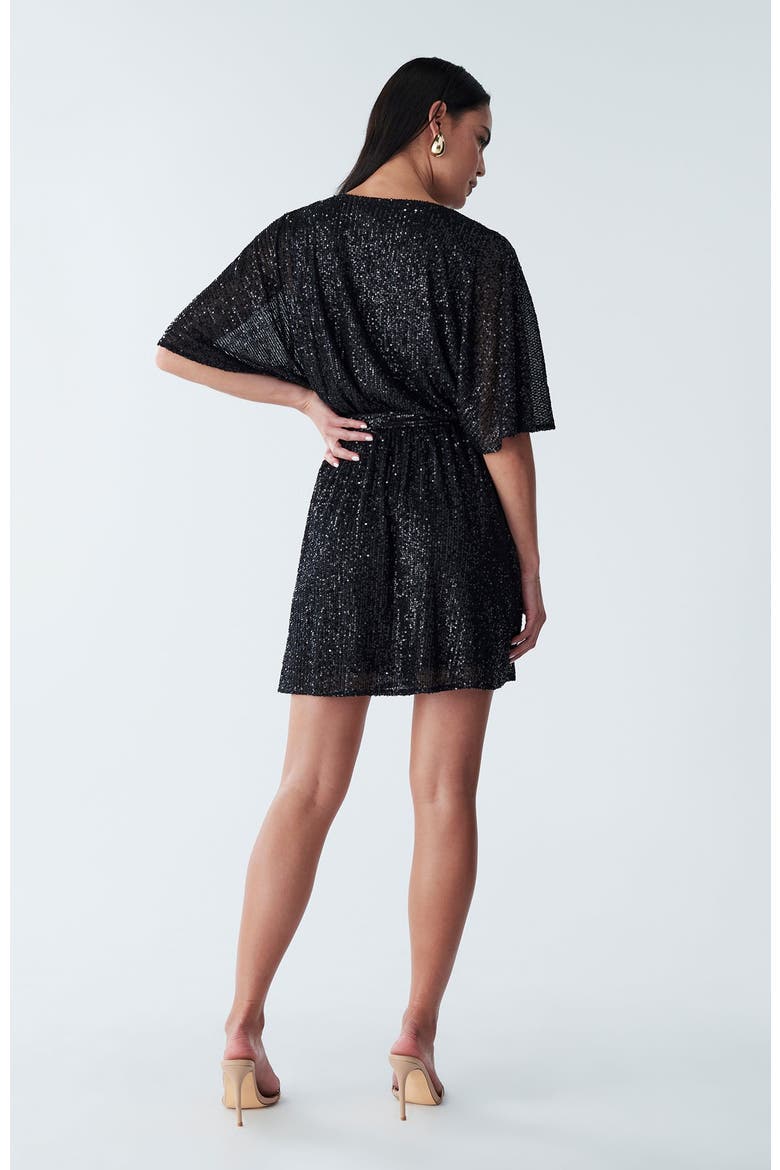 Danae Mini Dress, Alternate, color, Black Sequin