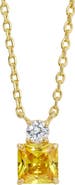 SAVVY CIE JEWELS Cubic Zirconia Birthstone Pendant Necklace