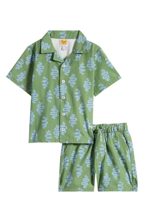Kids' Cobra Cool Print Camp Shirt & Shorts Set (Toddler)
