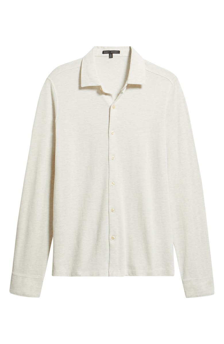 Robert Barakett Hornby Long Sleeve Knit Button-Up Shirt, Alternate, color, Cream