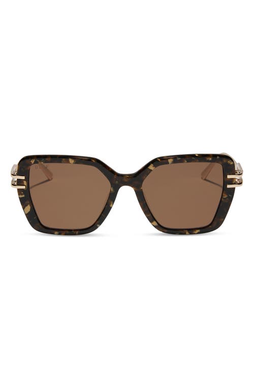 Diff Dasha 50mm Square Sunglasses In Brown