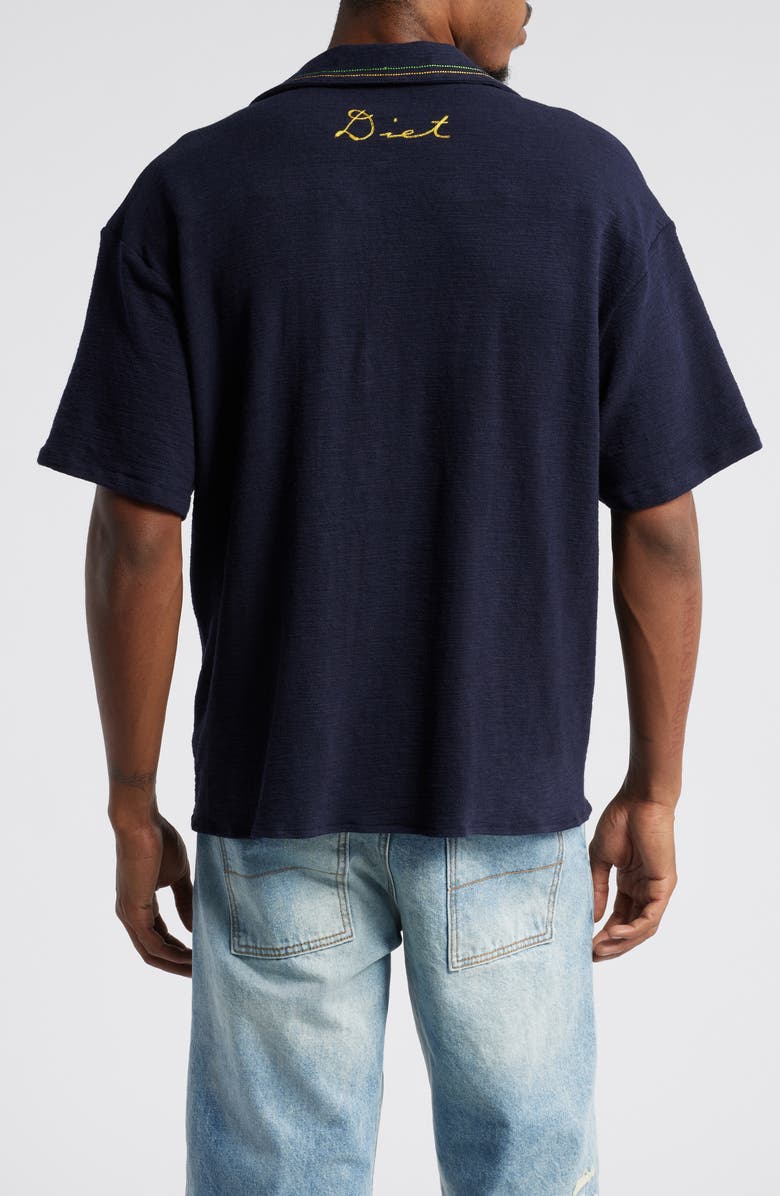 DIET STARTS MONDAY Cactus Floral Embroidered Camp Shirt, Alternate, color,