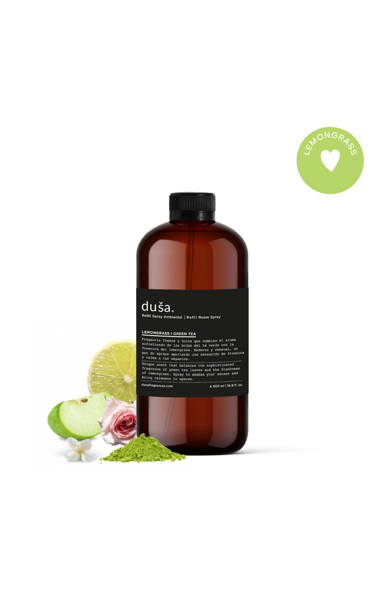 Dusa Fragrances Lemongrass I Green Tea -  16 Fl Oz Room & Linen Spray Liquid Refill, Main, color, Lemongrass