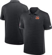 Nike Men's Nike Black Cincinnati Bengals Sideline Victory Stripe Performance Polo
