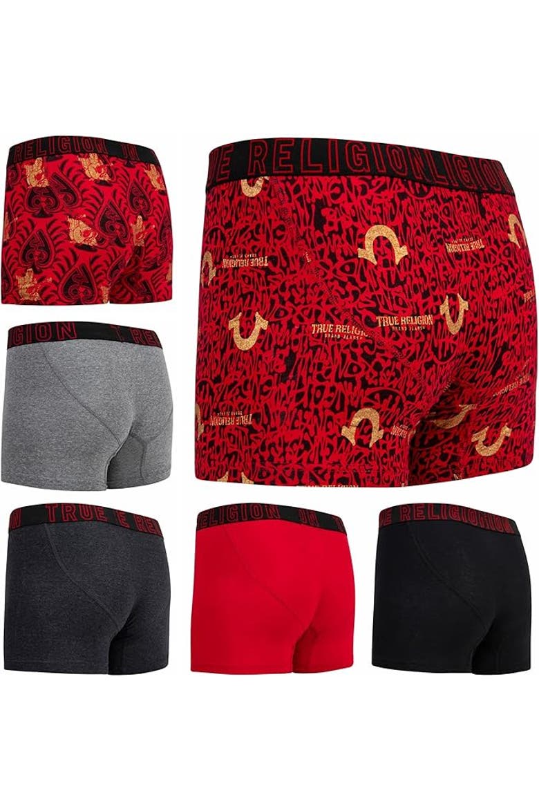 Boxer Briefs Stretch Underwear Pack of 6, Alternate, color, Red