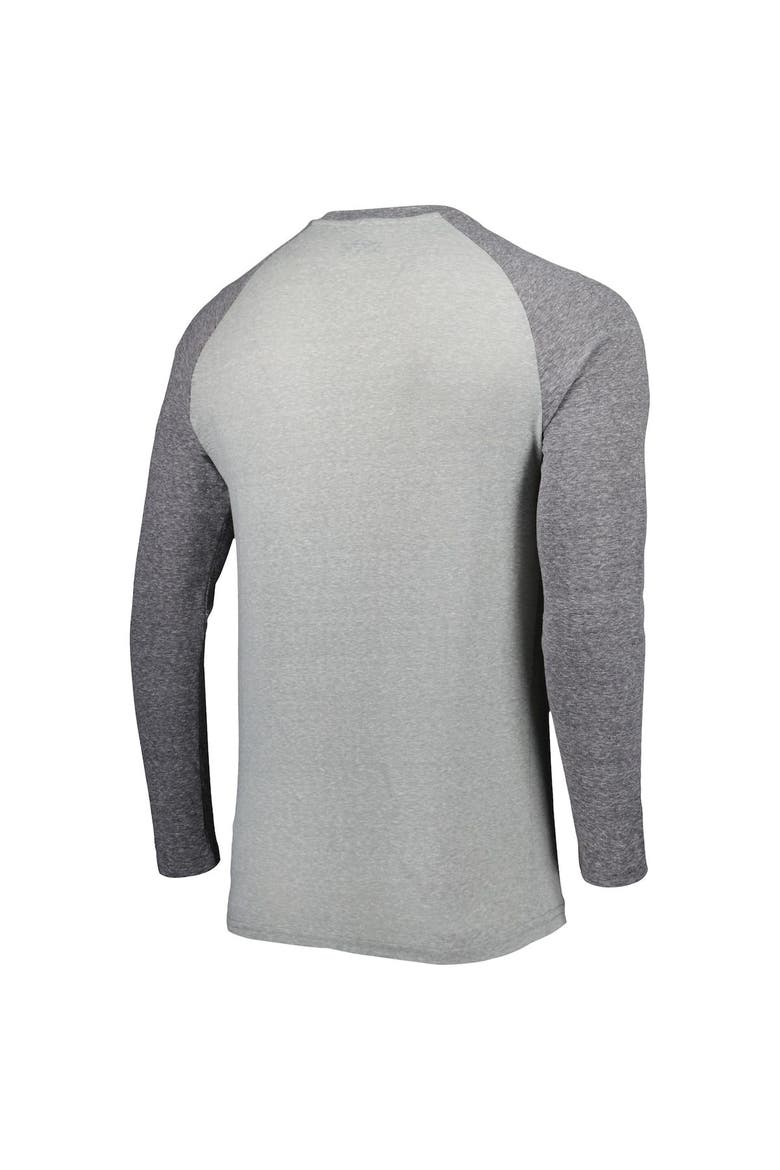 Men's Concepts Sport Heather Gray Tampa Bay Buccaneers Ledger Raglan Long Sleeve Henley T-Shirt, Alternate, color, Gray