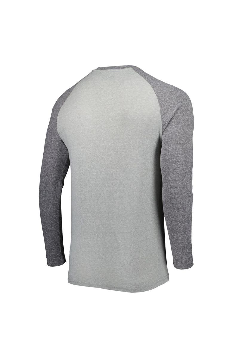 CONCEPTS SPORT Men's Concepts Sport Heather Gray Tampa Bay Buccaneers Ledger Raglan Long Sleeve Henley T-Shirt, Alternate, color, Gray