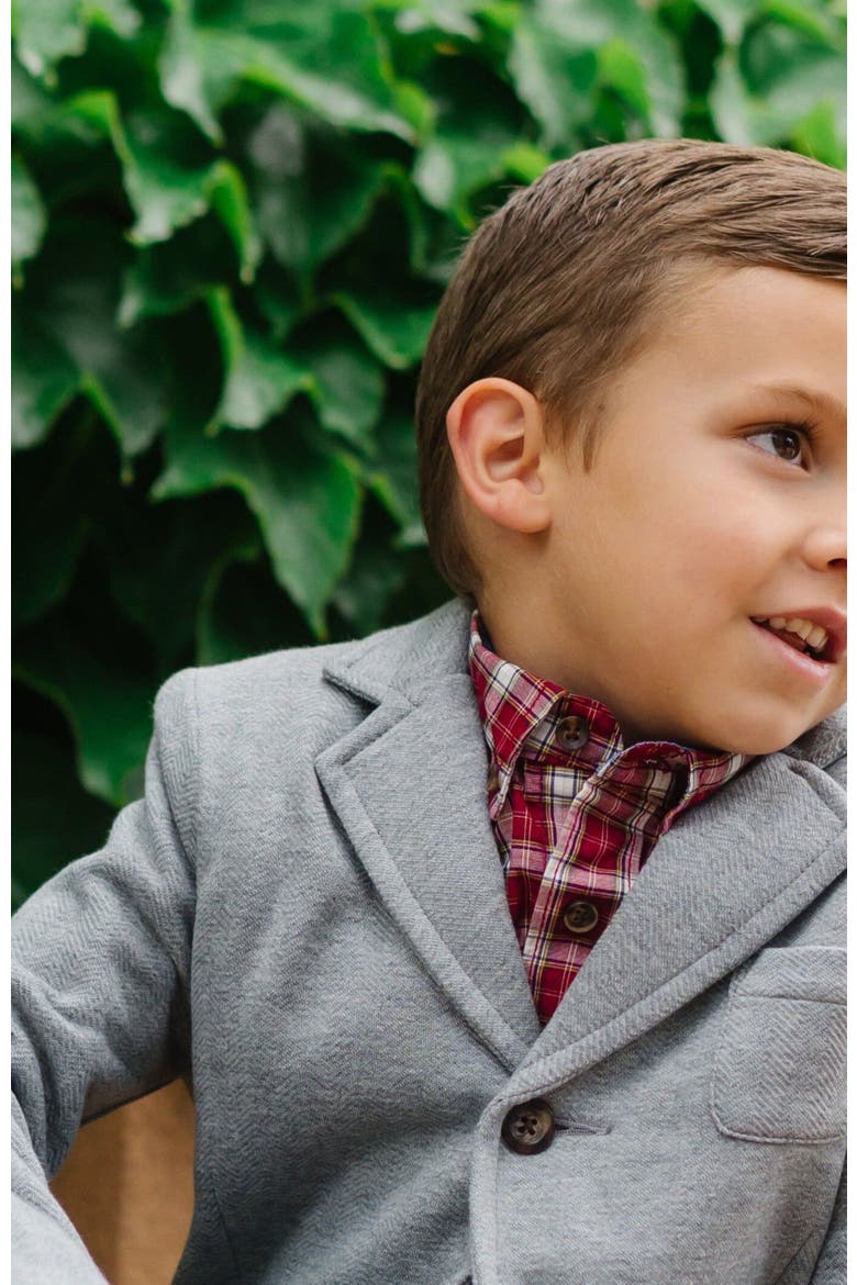 Baby Boys' Fleece Blazer, Infant, Alternate, color, Gray Heather Herringbone