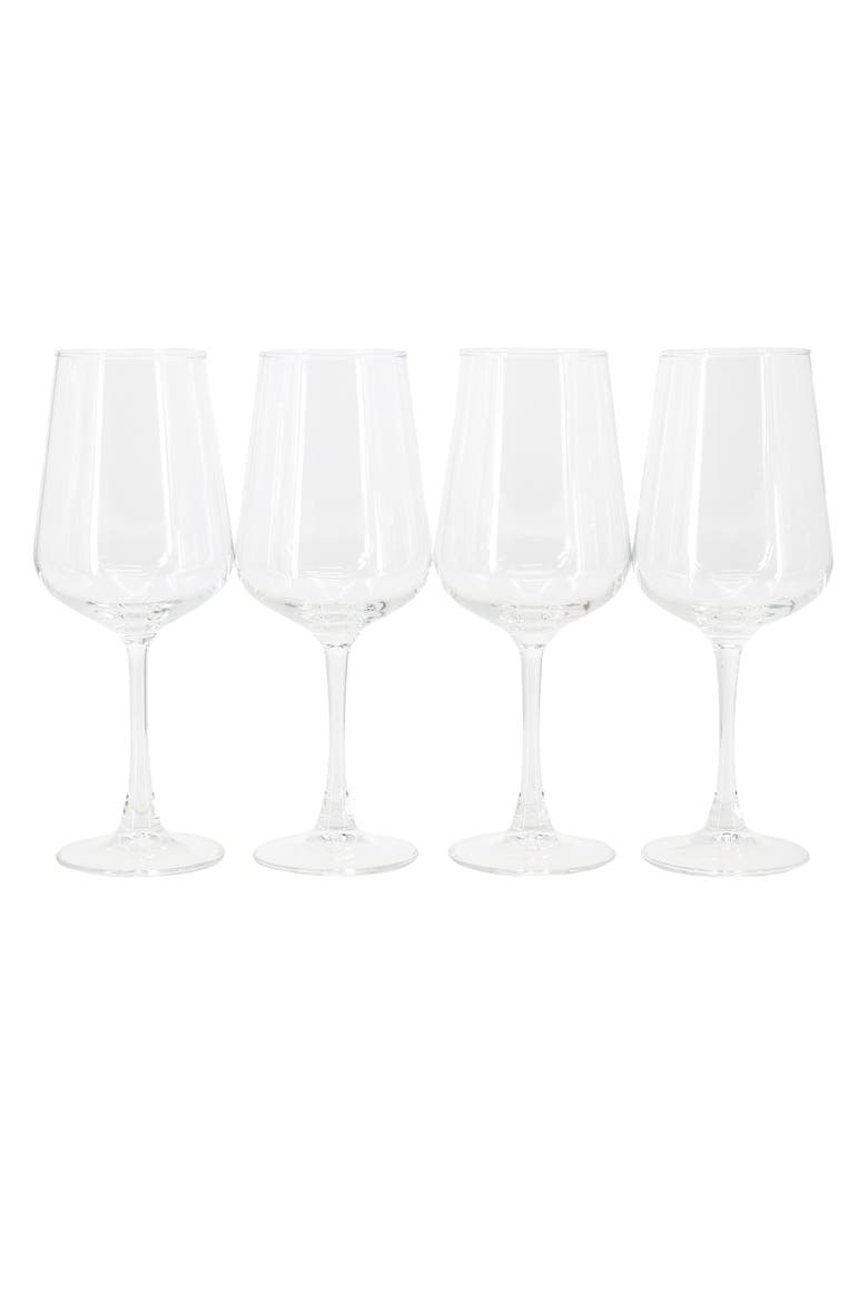 Belinni 4 Piece 15.4 Ounce Classic Wine Glass Set, Alternate, color, Clear