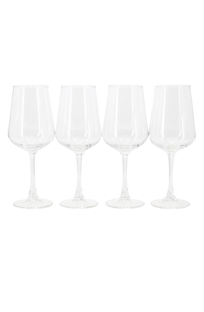 Gibson Home Belinni 4 Piece 15.4 Ounce Classic Wine Glass Set, Alternate, color, Clear