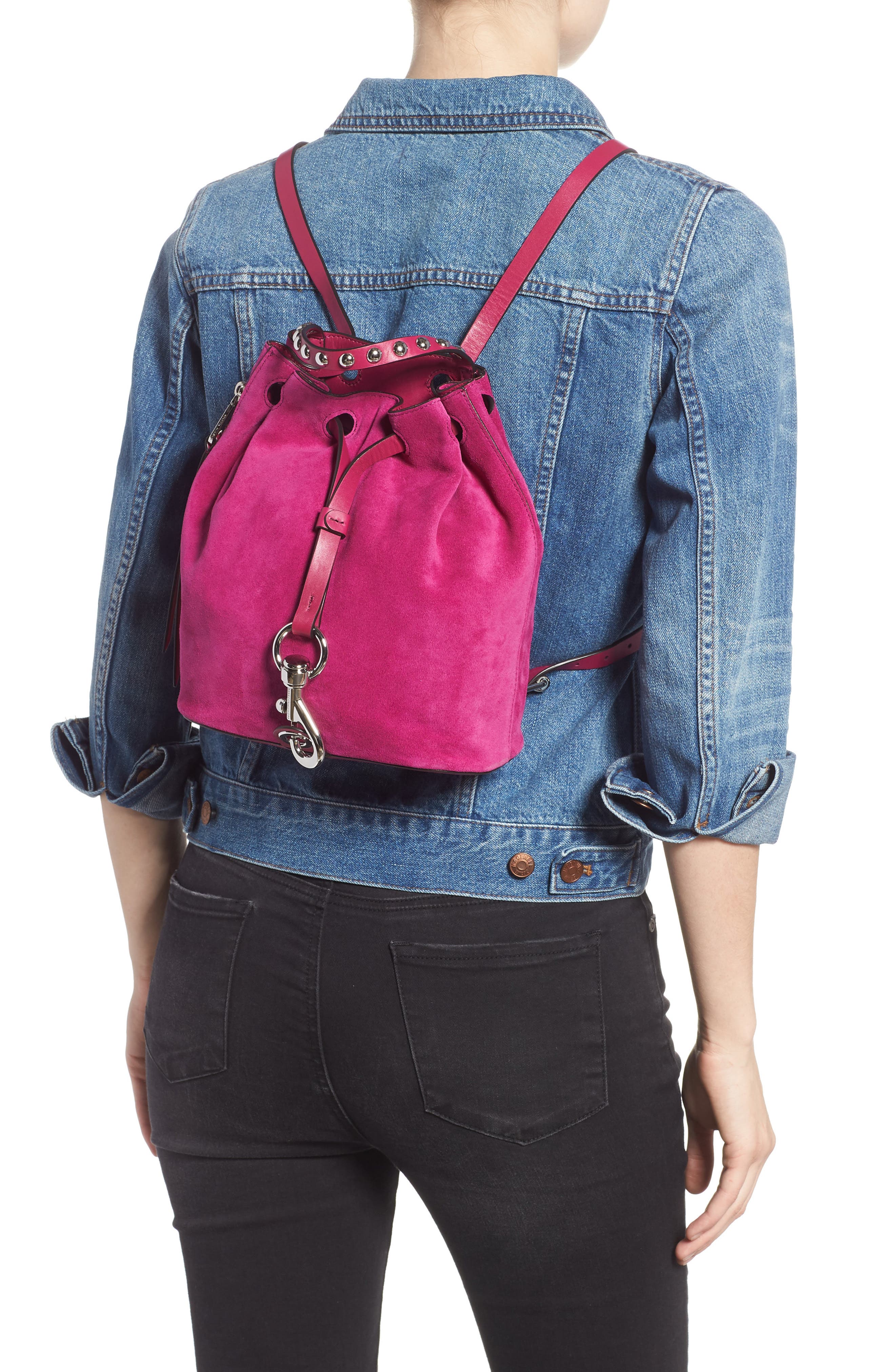Rebecca Minkoff Small Blythe Leather Backpack, Alternate, color, 