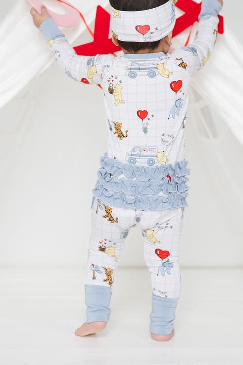 Shop Charlie Lou Baby ® Valentine's Day Winnie The Pooh Hundred Acre Love Letters Double Zipper Convertibl In White