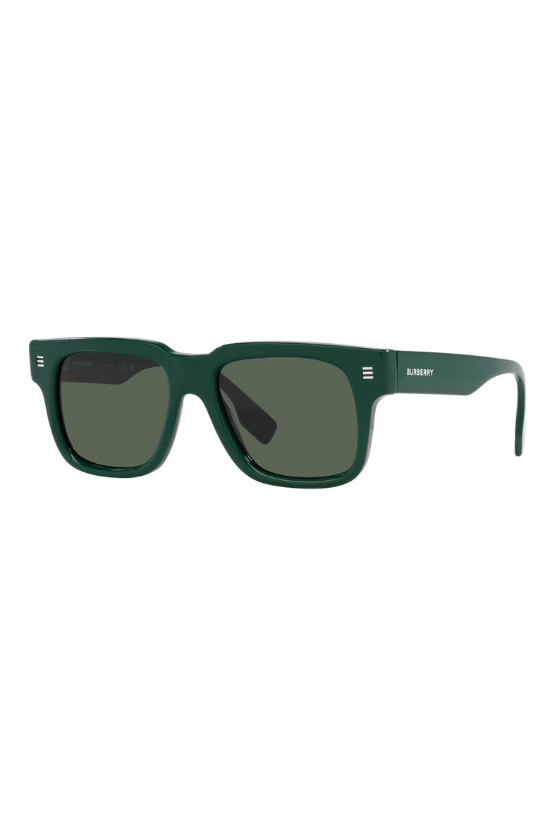 Hayden 54mm Rectangular Sunglasses, Alternate, color, GREEN