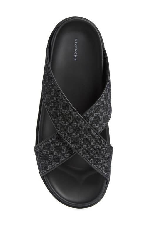 Givenchy Black G Plage Monogram 72 Pool Slides In Black