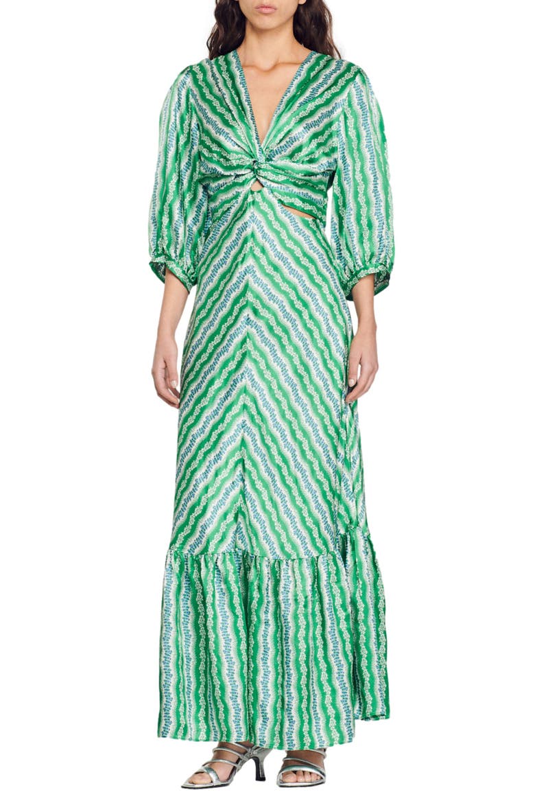 Agnetta Maxi Dress, Main, color, VERT / MARINE