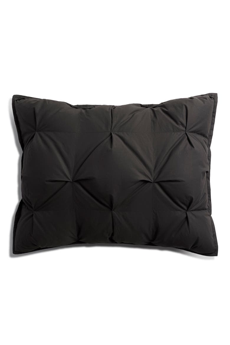 Organic Cotton Puff Sham Set, Alternate, color, ONYX