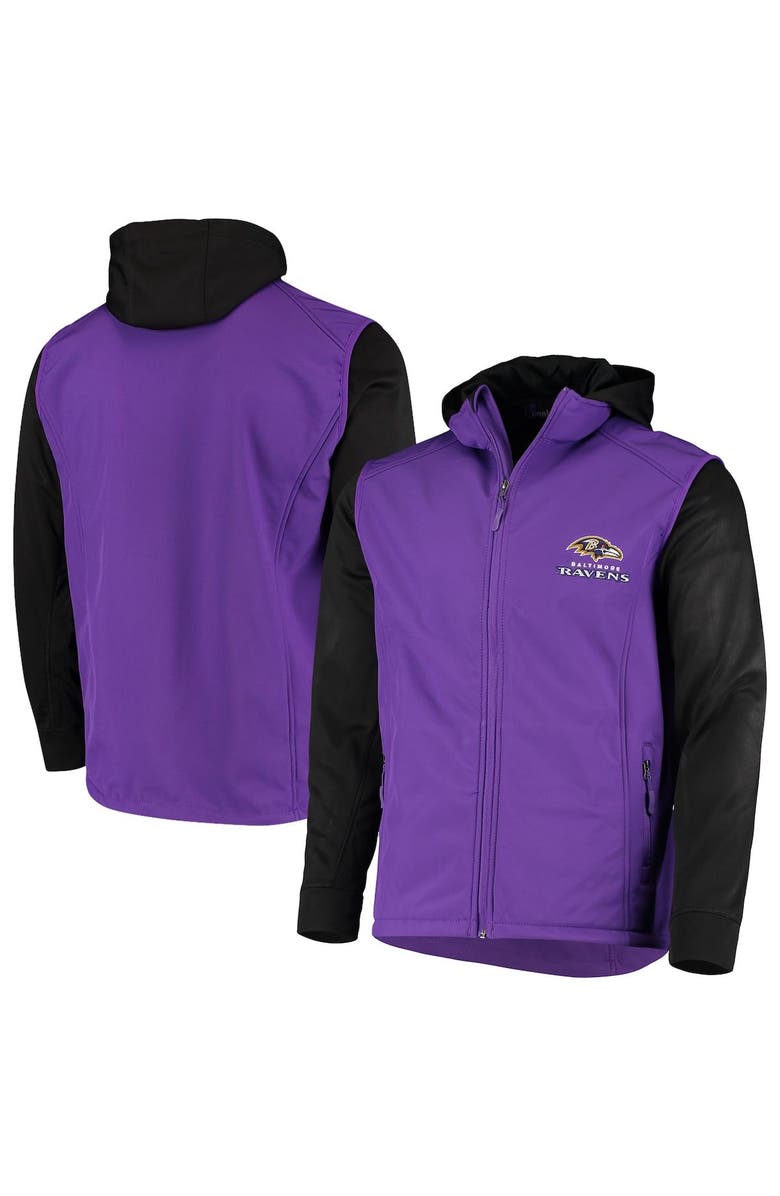 DUNBROOKE Men's Dunbrooke Purple/Black Baltimore Ravens Alpha Full-Zip Jacket, Alternate, color, 