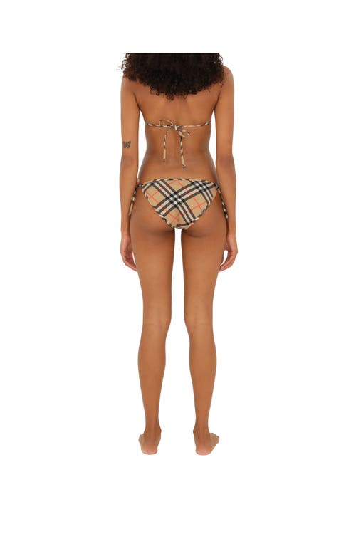 Burberry Check Bikini Briefs In Multi