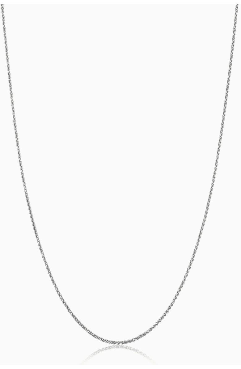 Oradina 14K Gold Caesar Adjustable Chain, Main, color, White Gold