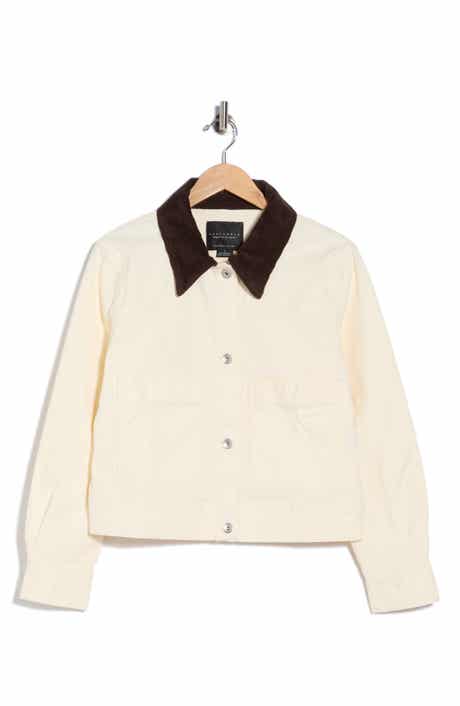 Corduroy Collar Crop Utility Jacket