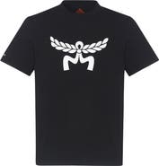 MCM Laurel Logo Print T-Shirt in Organic Cotton