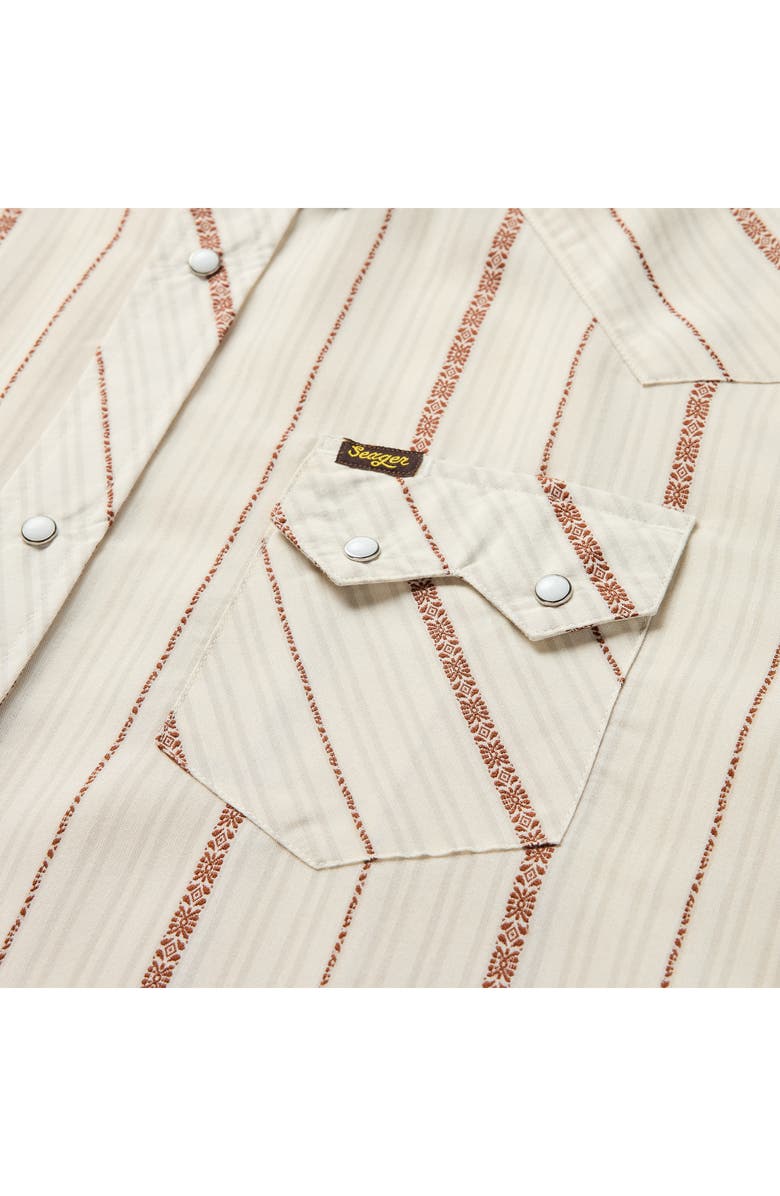 Seager Co Sawtooth Short Sleeve Snap-Up Shirt, Alternate, color, Azteca Tile