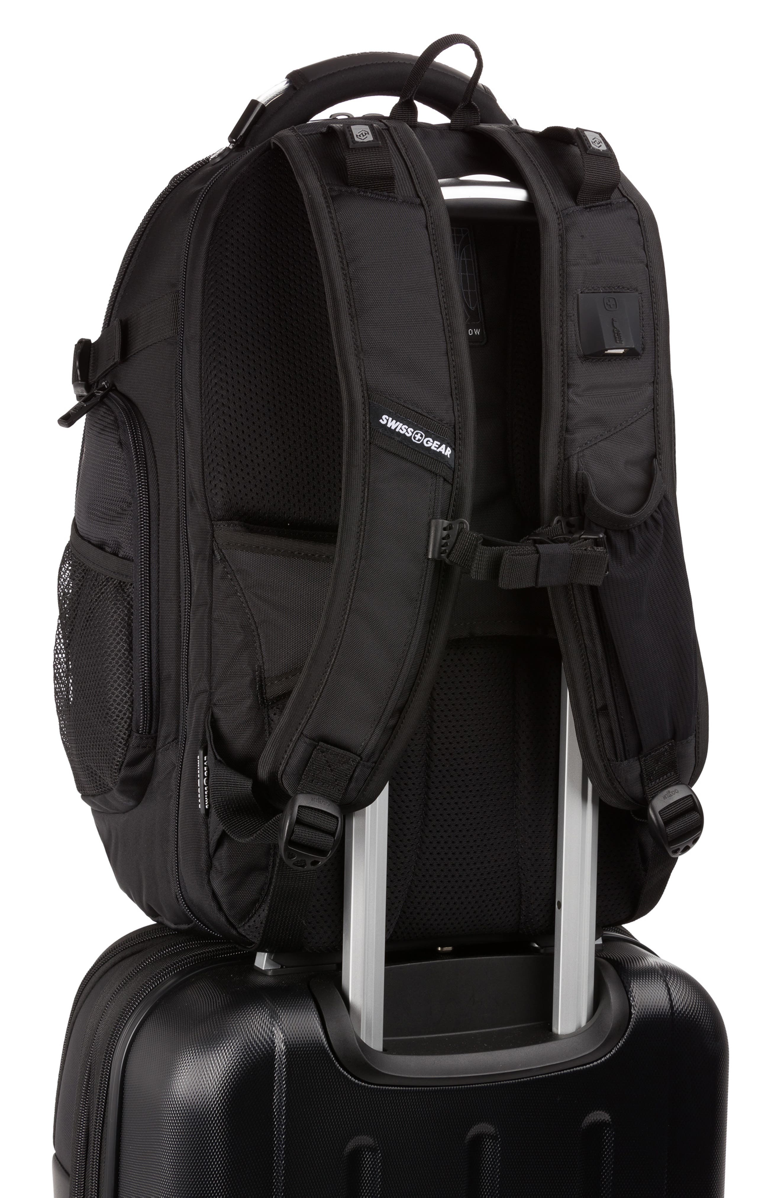 SWISSGEAR USB Scansmart Laptop Backpack, Alternate, color, Tonal Black