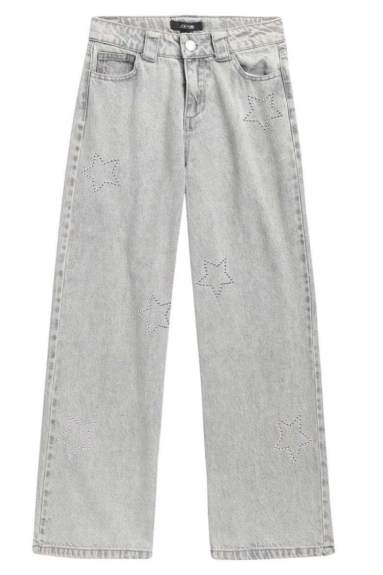 Kids' Kate Baggy Star Studded Jeans, Main, color, LIGHT GREY