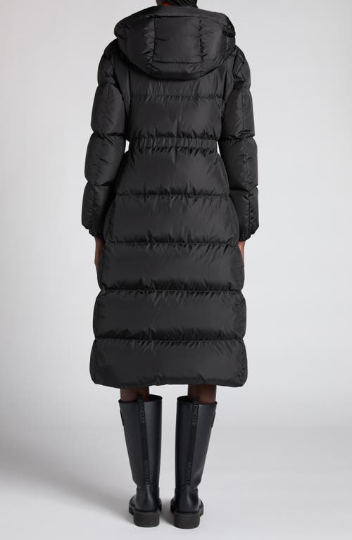 Moncler Chamer Long Coat In Black