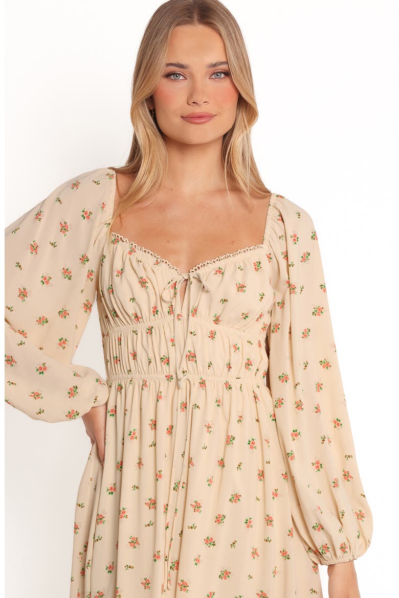 Maureen Floral Long Sleeve Midi Dress, Alternate, color, ROSEBUD FLORAL