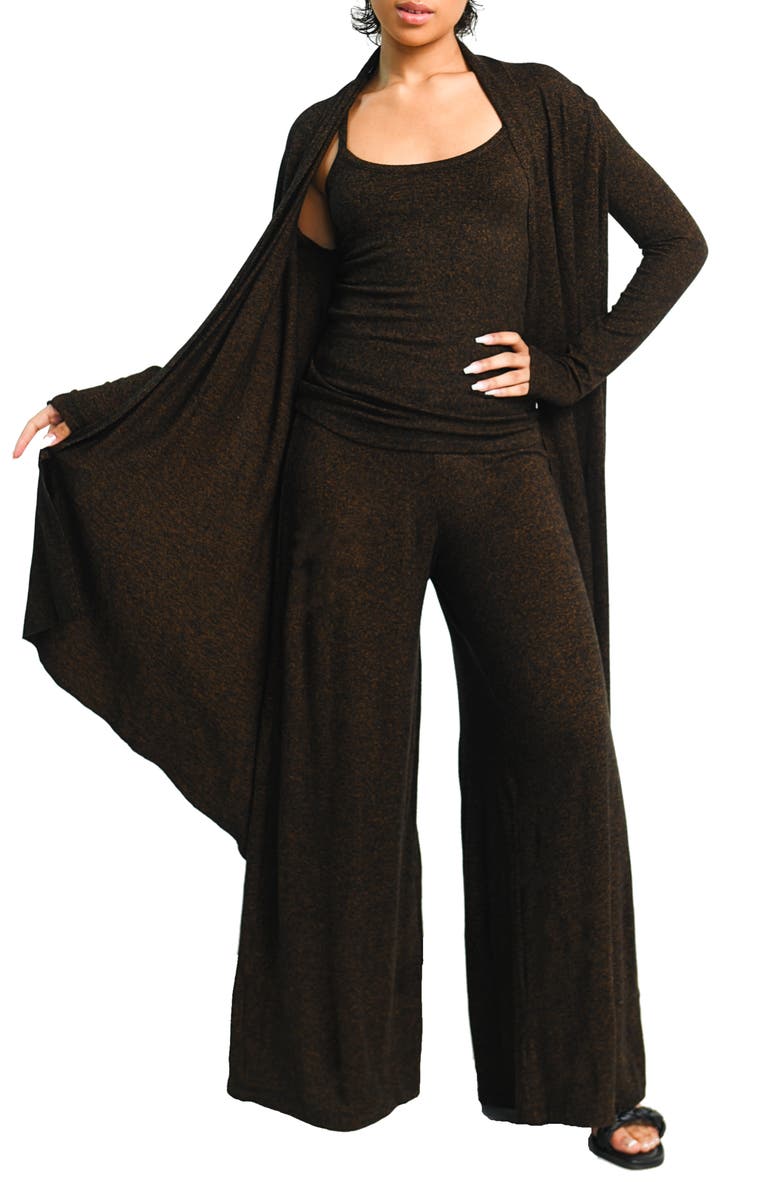 Dai Moda Cat Longline Wrap Cardigan, Alternate, color, 