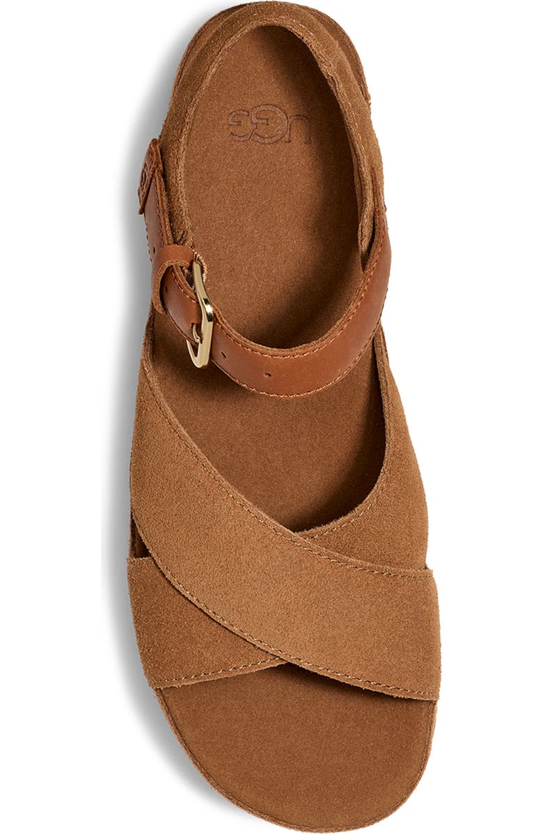 UGG<sup>®</sup> Aubrey Ankle Strap Platform Sandal, Alternate, color, Chestnut