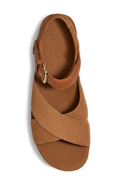 Ugg(r) Aubrey Ankle Strap Platform Sandal In Chestnut