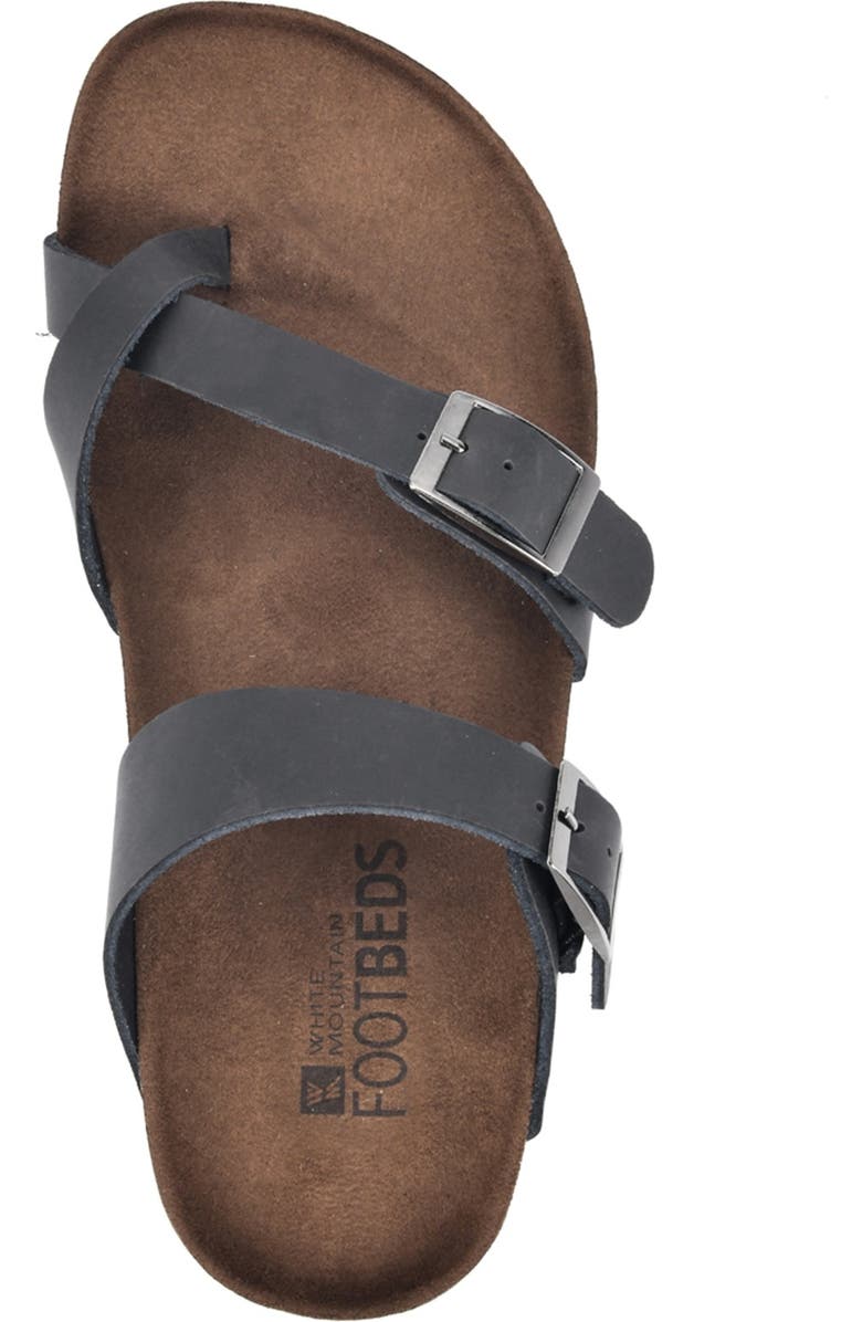 White Mountain Footwear Gracie Double Buckle Sandal, Alternate, color,