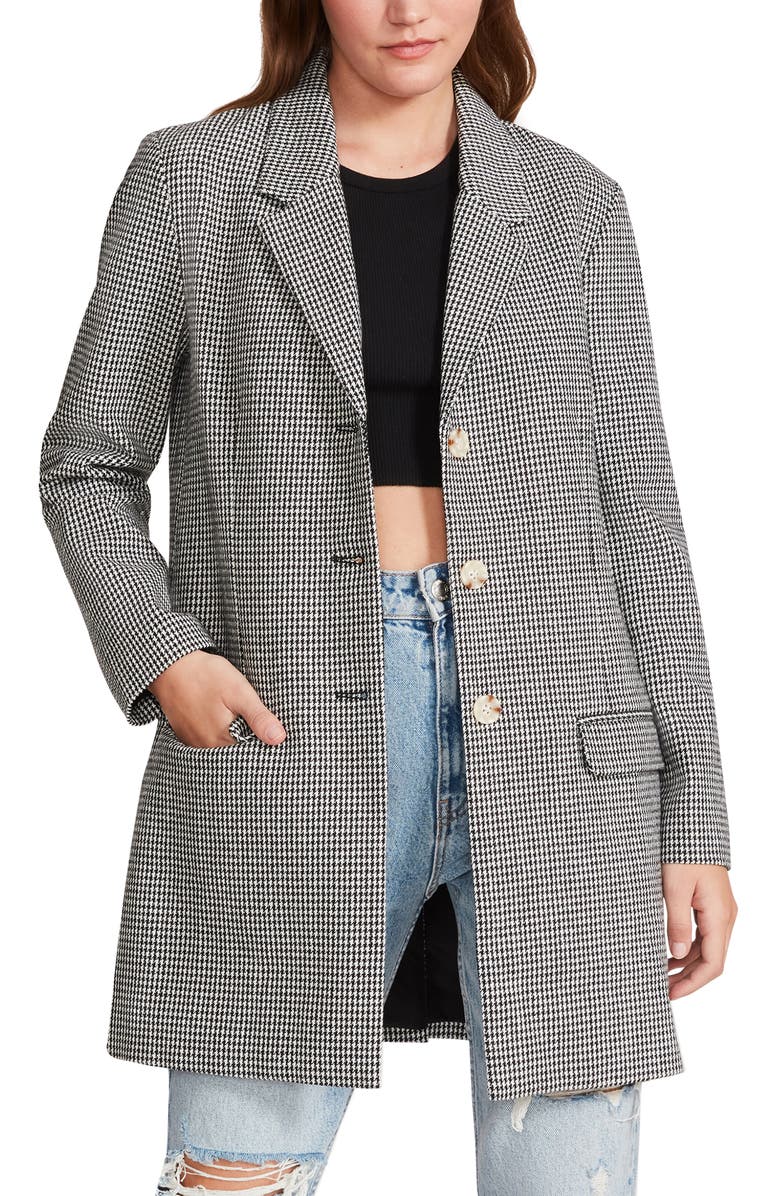 BB Dakota by Steve Madden Big Biz Oversize Houndstooth Blazer, Alternate, color, 