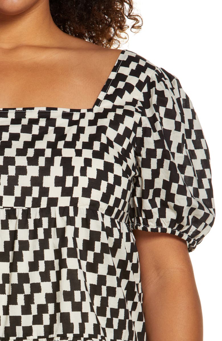 BP. Print Square Neck Shift Dress, Alternate, color, 