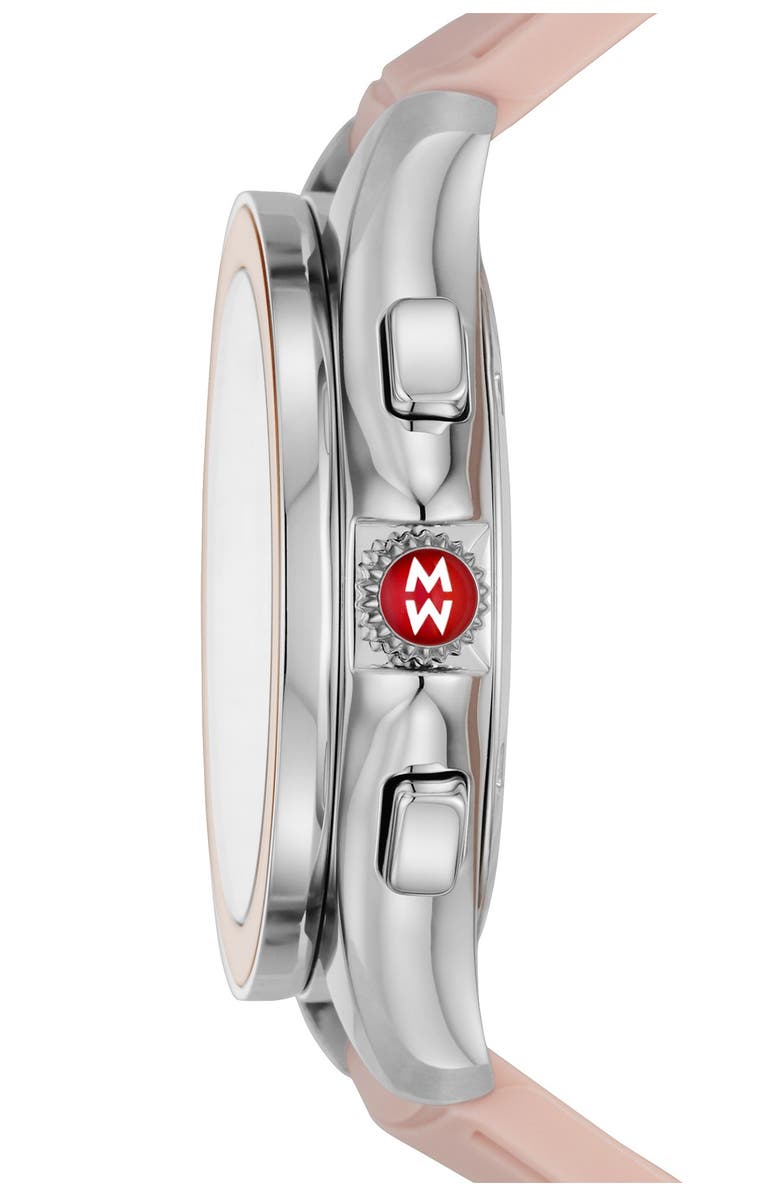 MICHELE Cape Chronograph Silicon Strap Watch, 40mm, Alternate, color, 