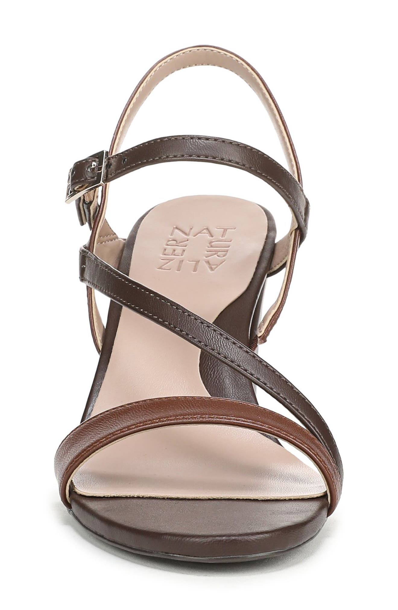 Hara Sandal, Alternate, color, DARK BROWN FAUX LEATHER