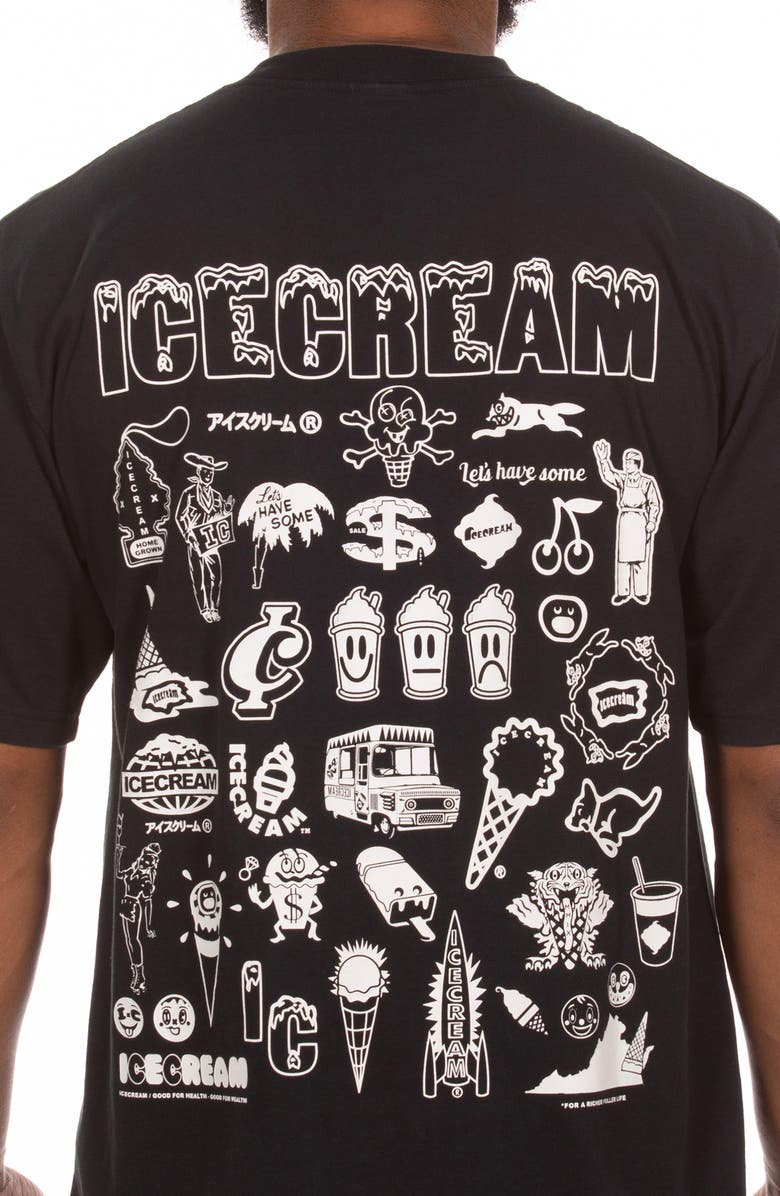 ICECREAM Order Up Cotton Jersey Graphic T-Shirt, Alternate, color, Black