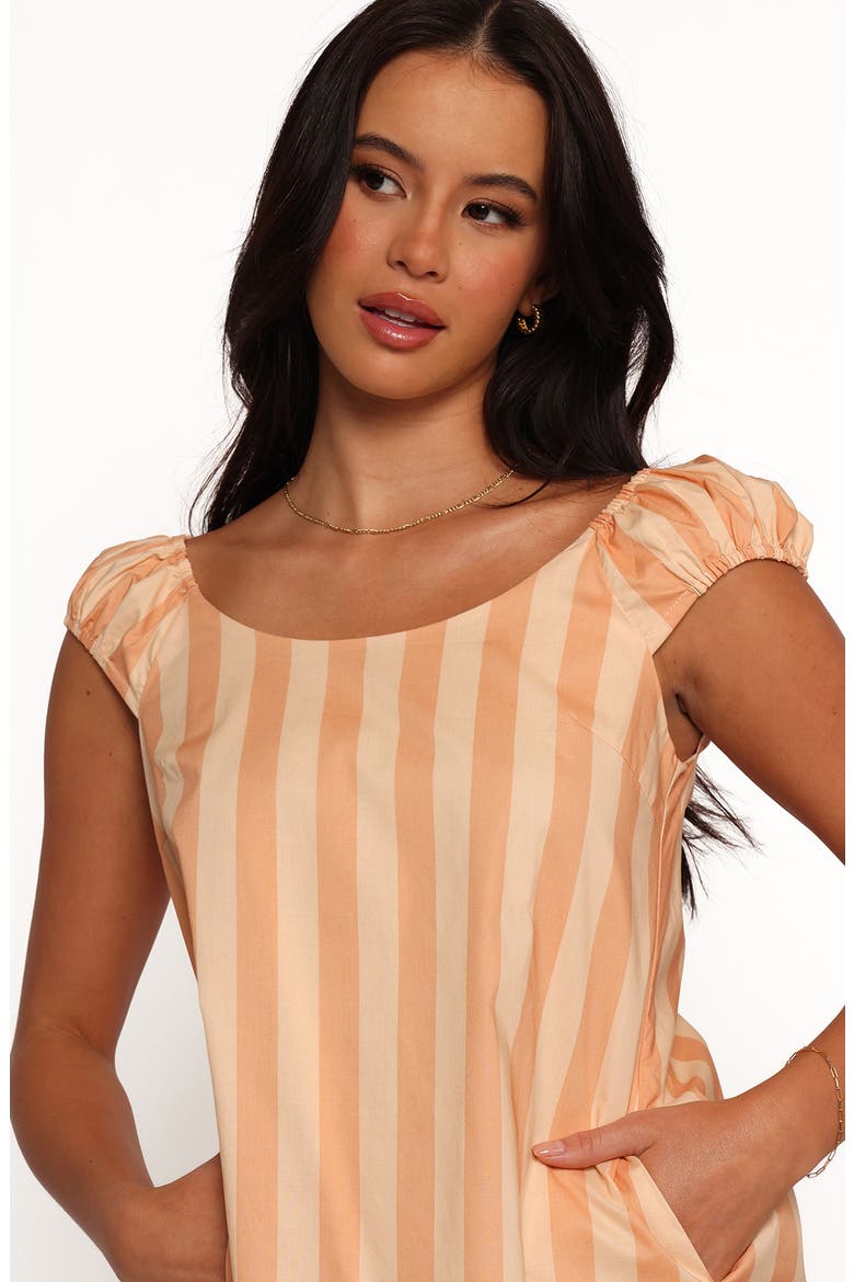 Pammy Stripe Cotton Minidress, Alternate, color, TERRACOTTA STRIPE