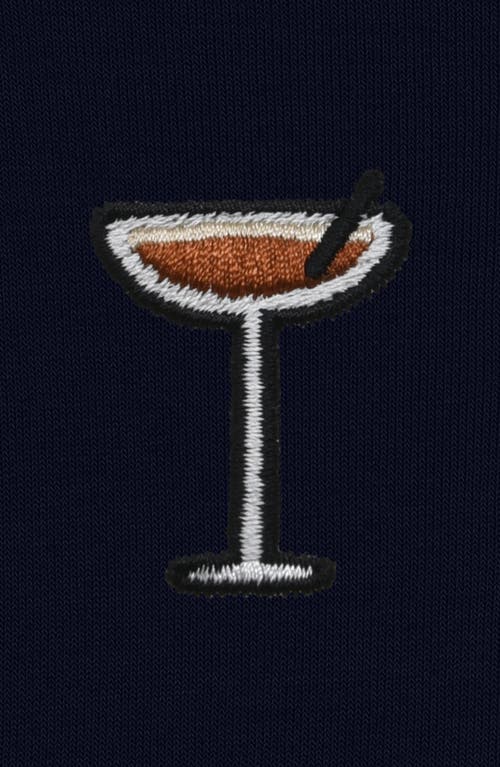 Dalix Espresso Martini Cropped Hoodie In Navy Blue